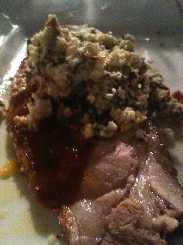 pork with spinach ricotta
