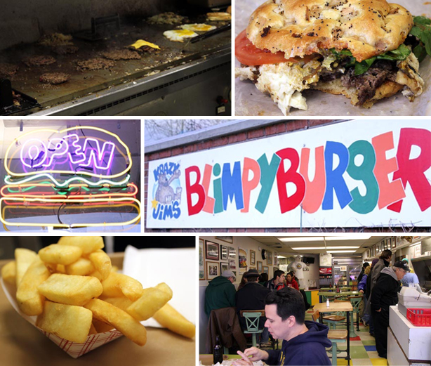 photos from Blimpy Burger Ann Arbor Michigan photo collage of Blimby Burger in Ann Arbor Michigan